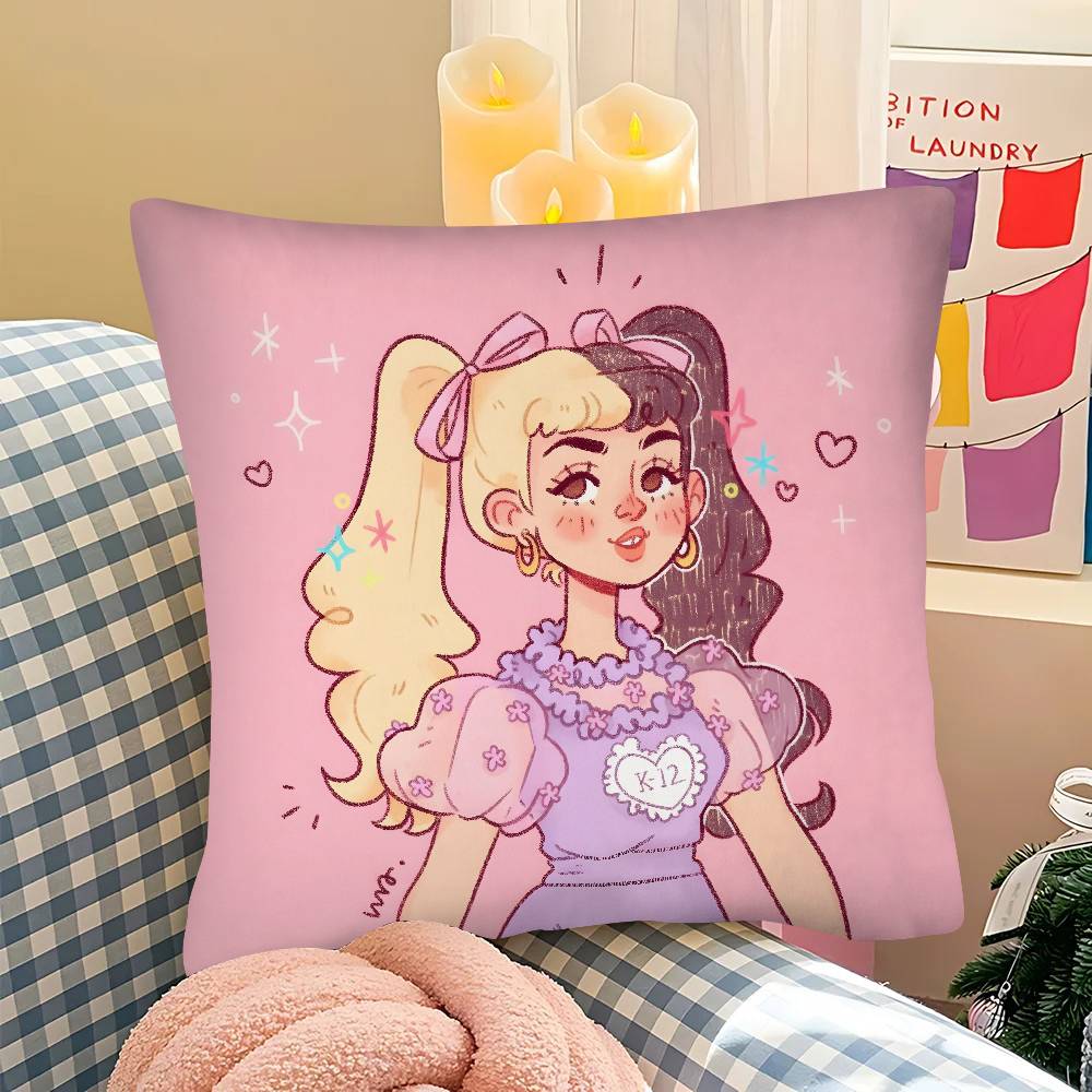 pc MMelanie Martinez Singer Pillow Case Fashion Square Pillowcase Bedroom Sofa Room Ins Decoration Leisure