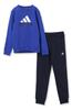 Essentials Big Logo Fleece Jogger Set for Legend Ink J160 Kids, DTP58, Top Semi-Silent Blue, Bottom (IV7307),