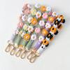 Bohemian Small Daisy Flower Keychain Hand-woven Wrist Rope European and American Bag Pendant