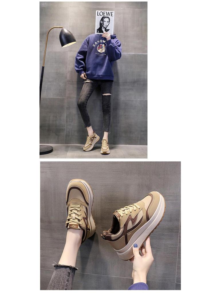 Women's 2022 Spring/Autumn Korean Style Fashion Casual Chunky Sole Breathable Forrest Gump Running Shoes