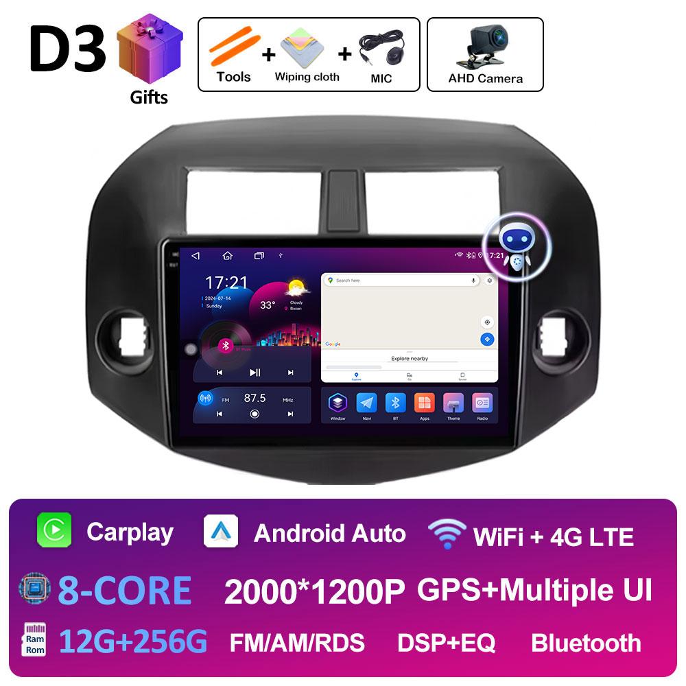 Android Auto Wireless Carplay для Toyota RAV4 3 XA30 2005 2006 2007 2008 2009 2010 - 2013 Автомобильный видеомагнитофон, мультимедийный проигрыватель WIFI