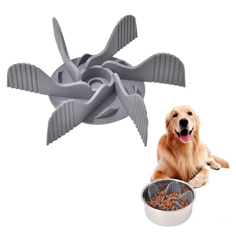 Pet Anti Choke Dog Spiral Slow Feeder Миски для корма для собак Вставка для миски с присоской Нескользящая анти-глотающая собачья профилактика ожирения