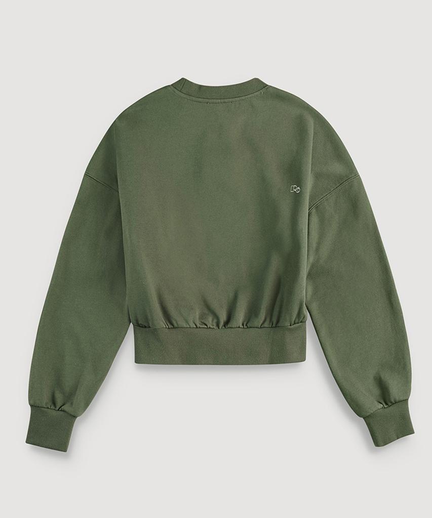 ROVVE Crop Cut Off Sweat Shirt (Deep Khaki)