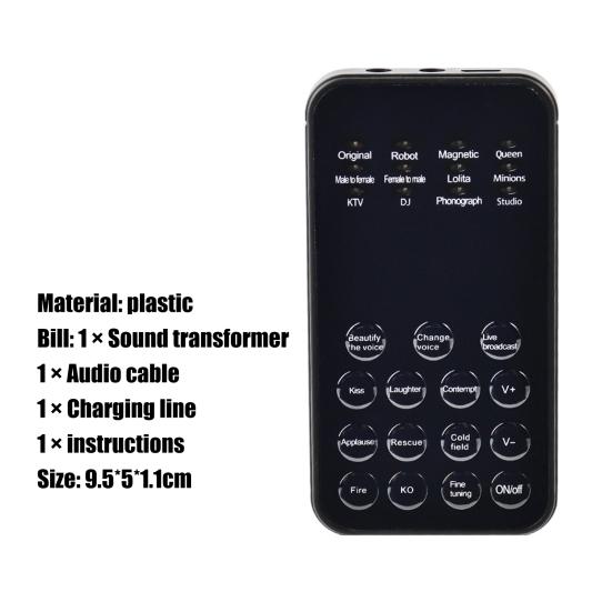 Устройство смены голоса, 12 голосовых режимов, четкое изменение звука, Plug Play, потоковый микрофон, голосовой модулятор для дома
