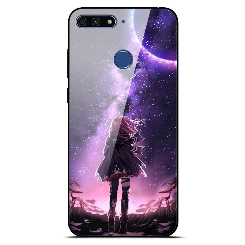 Honor 7C Case Tempered Glass Back Cover For Huawei Honor 7C AUM-L41 Case Honor 7A Pro Soft Bumper On Honor 7 C Honor 7A Case