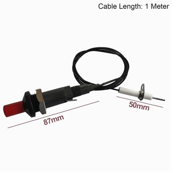 Набор пьезоискрового зажигания с кабелем 1000 мм, кнопочные кухонные зажигалки, аксессуары для бытовой техники