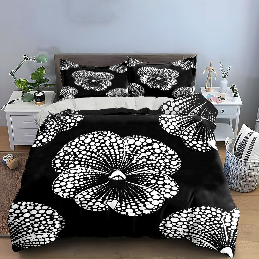 "Elegant Floral Pattern Bedding Set" Suitable for bedroom decor. Exquisite three-piece bedding set gift for kids and adults