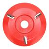 Wood Carving Disc 3 Teeth Red Curved Wood Carving Coffee Table Tea Table Angle Grinder Triangle