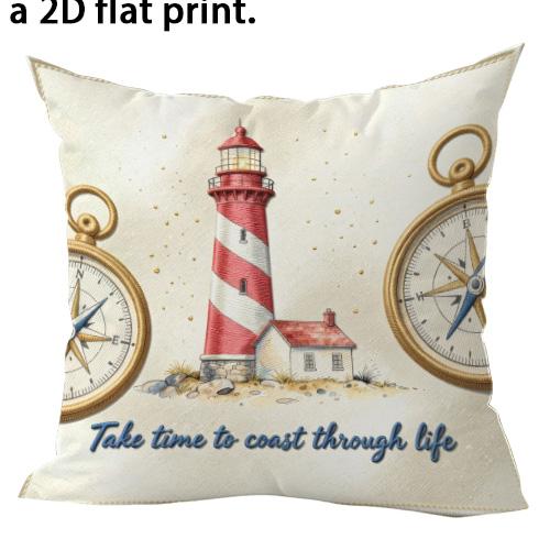 1/4Pcs Coastal Theme Decorative Pillow Covers Sofa Bed Cushion Cover Home Bedroom Decoration, 2D Flat Printing