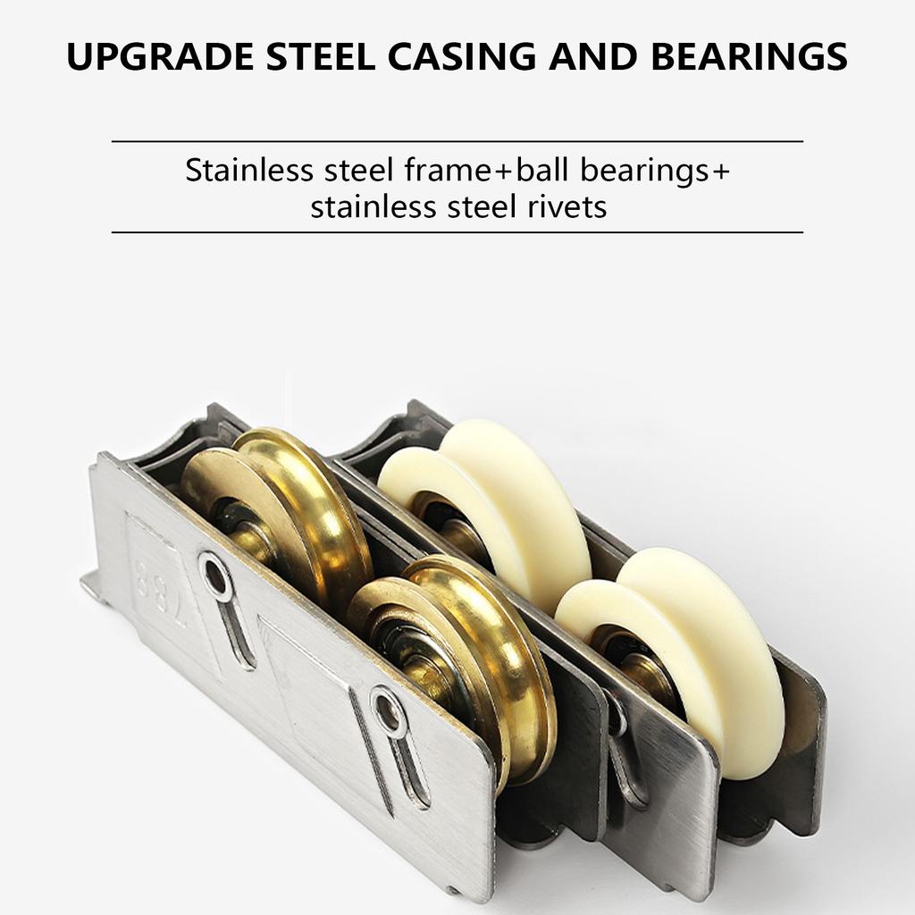 Обновления Ролики для окон Раздвижные оконные ролики Стальные/нейлоновые Направляющие ролики для окон Простая установка для раздвижных дверей