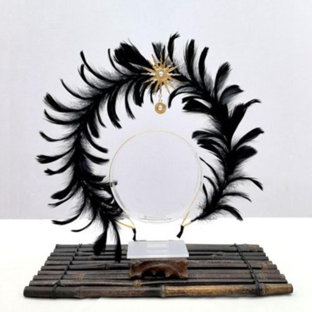 Dress Up Props Feather Halo Crown Headband Double Layer Wing Hair Hoop Christmas Party
