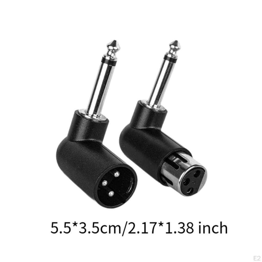 3-контактный XLR Female Male to 1/4"/6.35 мм угловой адаптер-соединитель Профессиональный Компактный Прочный