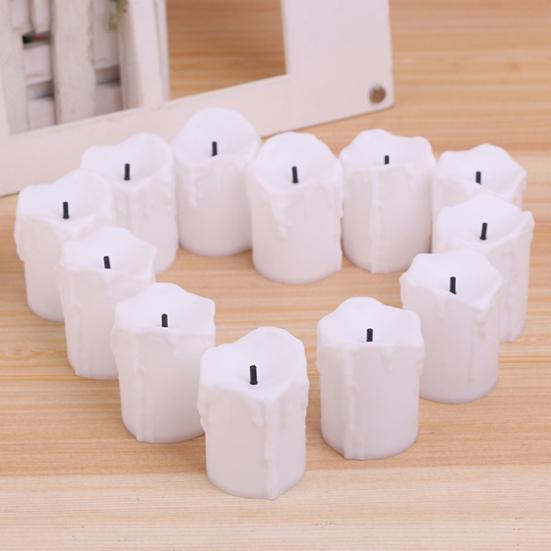 Набор из 5 или 10 светодиодных беспламенных свечей с реалистичным дизайном стекающего воска