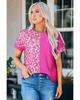 Leopard Patchwork Short Sleeves Top