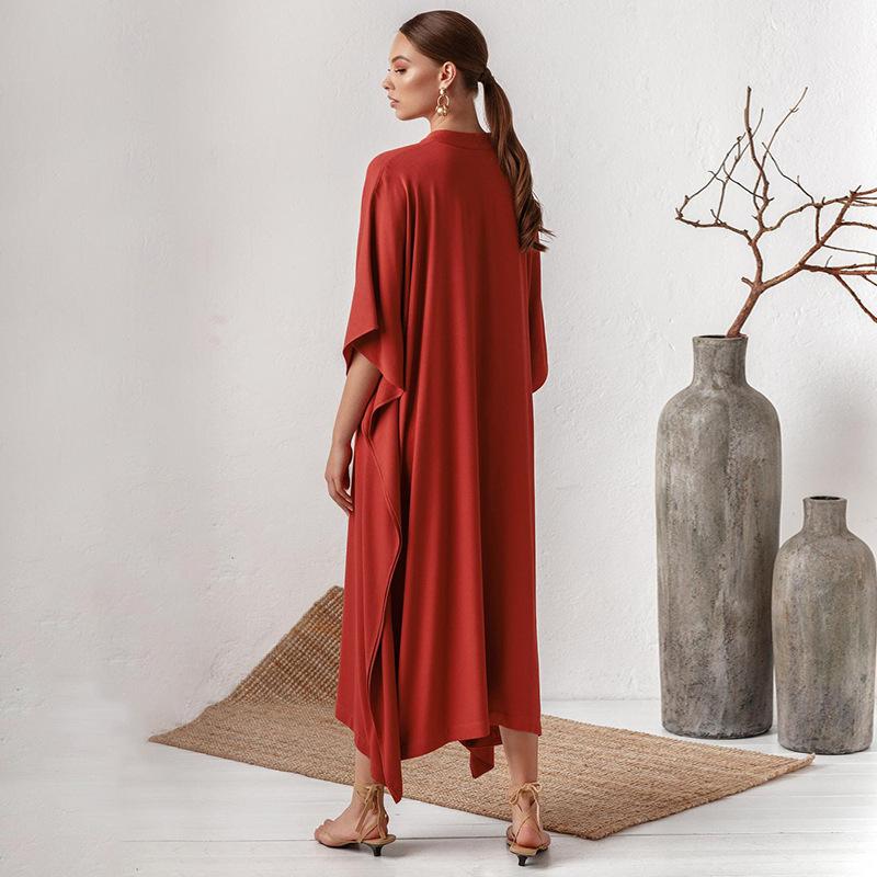 Женские пляжные платья, однотонные накидки для купальников, кафтаны, летние макси-халат, праздничные купальные костюмы