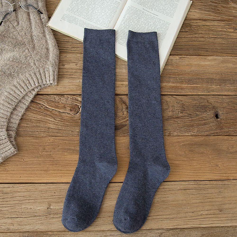 Elastic Sexy For Girl Student Solid color Cotton Hosiery Women Stockings Knee High Socks Calf Sock