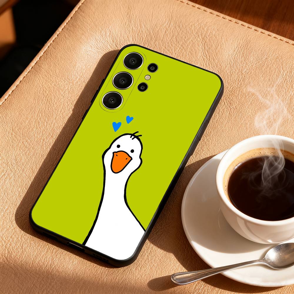Funny D-Duck D-Daily Phone Case For Samsung S26,S25,S24,S21,S22,S23,S30,Ultra,S20,FE,Lite,10,9,Black Cover