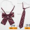 JK Tie No-knot School Uniform Accessories Plaid Bow Tie Collar Flower