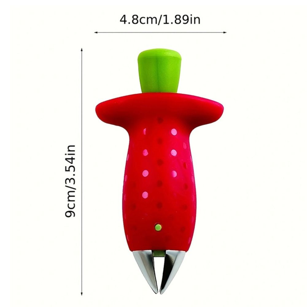 Creative Design Stem Removal Device Stainless Steel Fruit Stem Remover Strawberry Huller Food Prep