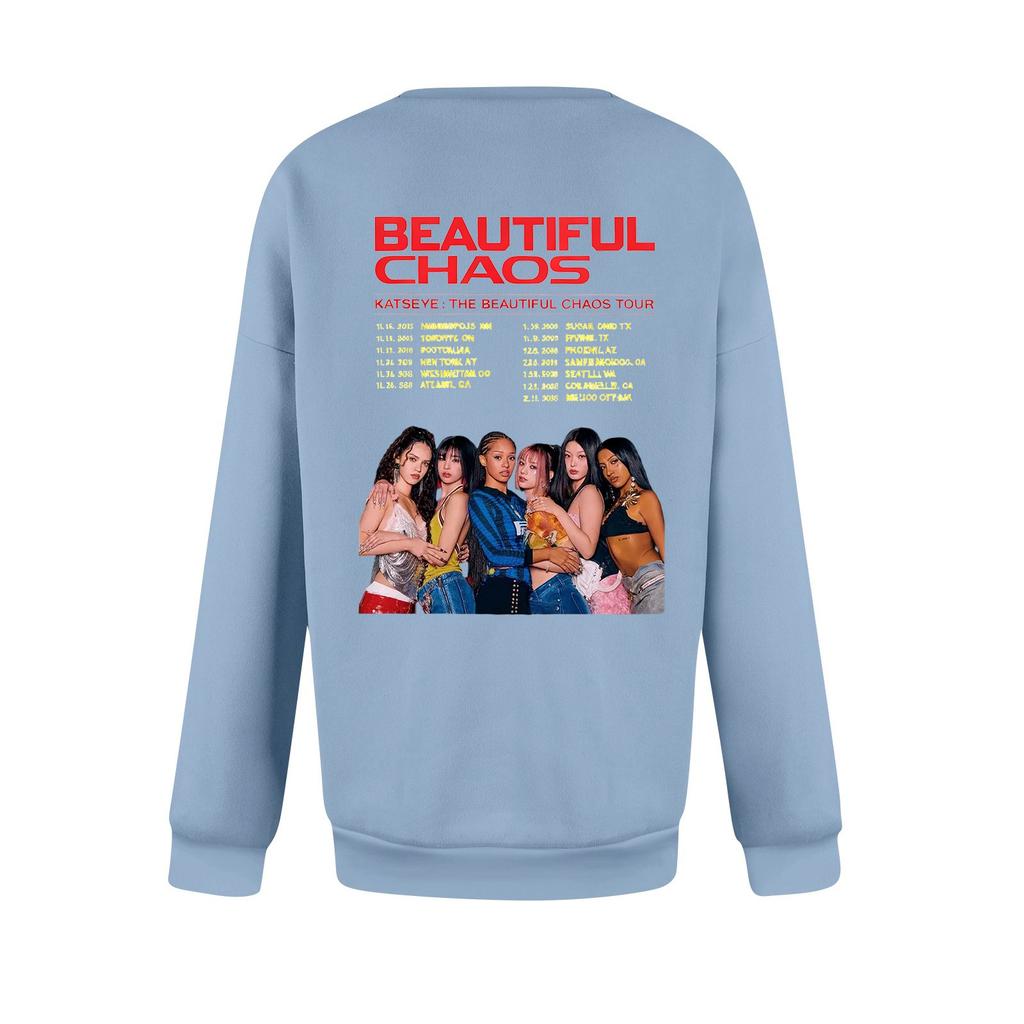 Women's Fashionable And Casual Long Sleeve Printed Pullover Sweatshirt