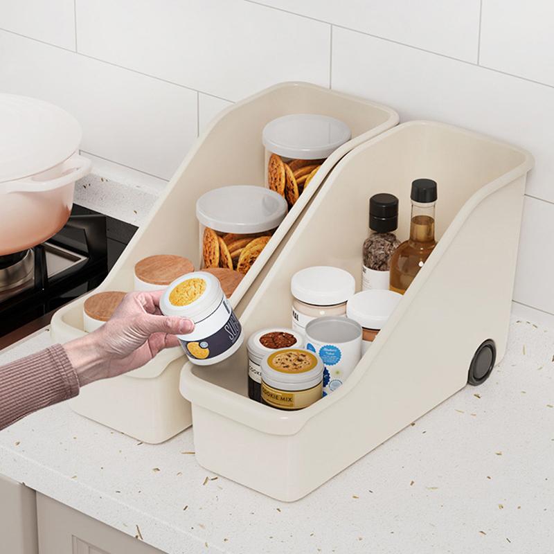 Контейнер для хранения кухонных мелочей на колесиках, Контейнер для хранения бутылочек со специями, Органайзер для кухонного шкафа, Органайзер для макияжа
