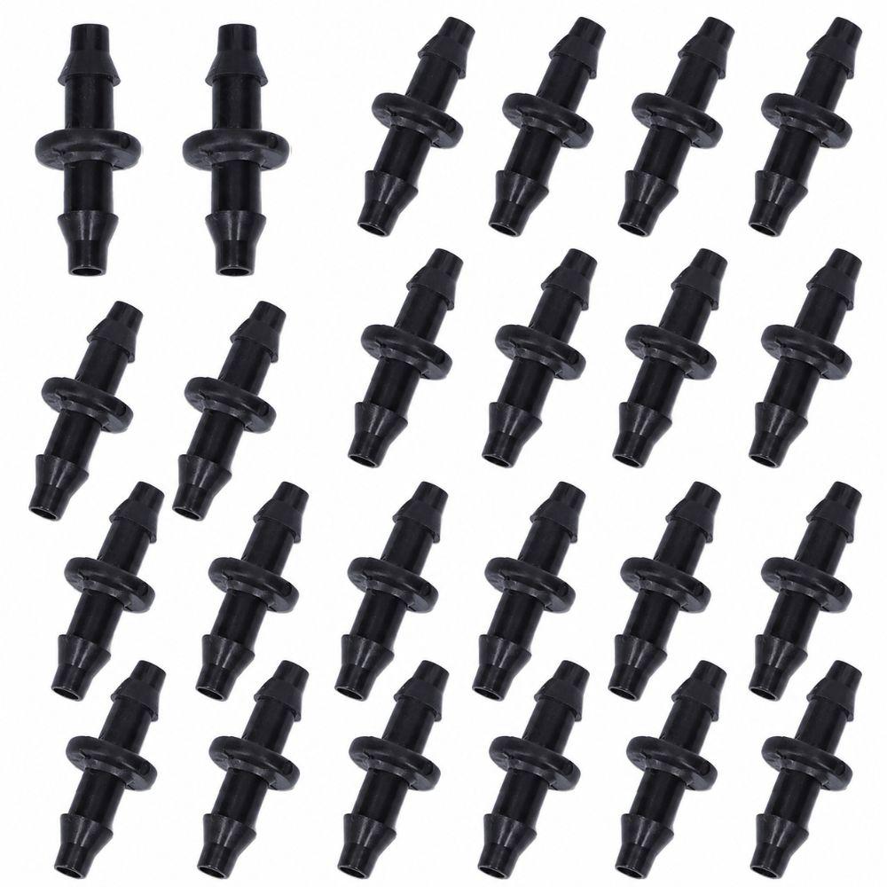 200PCS 2-Way Straight Hose Adapter Anti-Leak Barbed Connector Drip Irrigation System