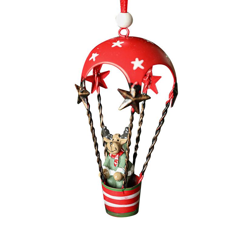 Подвеска Nordic Iron Christmas в виде воздушного шара и парашюта, креативные рождественские украшения, подвеска в виде рождественской елки