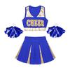 Топ без рукавов с буквенным принтом, плиссированная юбка и цветочный шар, детский комплект одежды для черлидинга в стиле пэчворк для девочек