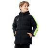 Kelme Kids' Winter Cotton Sports Jacket, Soccer Training Jersey, Warm and Thick, Short Version A, Black, Size 130