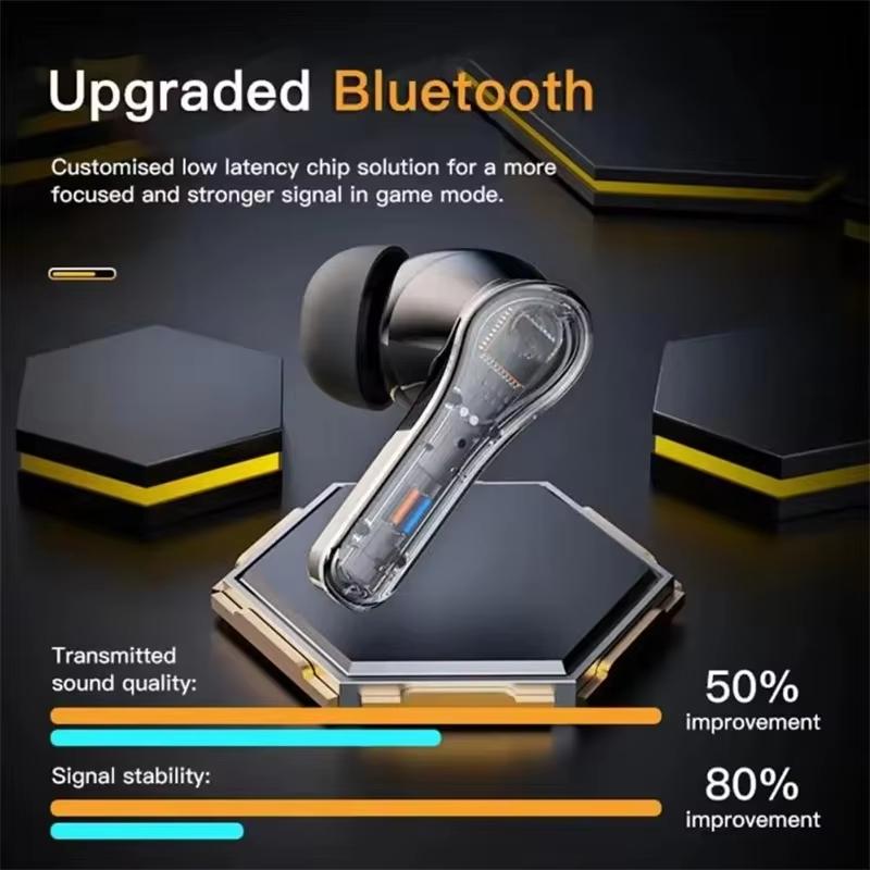 Bluetooth 5.2 Гарнитуры с низкой задержкой Музыка Игровая гарнитура с двумя режимами Беспроводные наушники 9D TWS Водонепроницаемые наушники с микрофоном