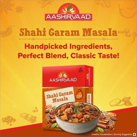 Aashirvaad Shahi Garam Masala, 100 г, смесь специй для аутентичного вкуса и цвета