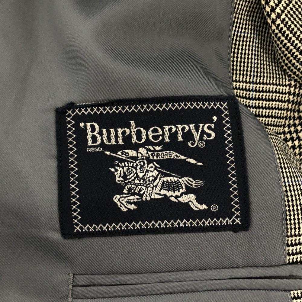 Пиджак Burberrys 90-х годов из шерсти с узором «Гленчек», бежевый x черный, мужской, б/у