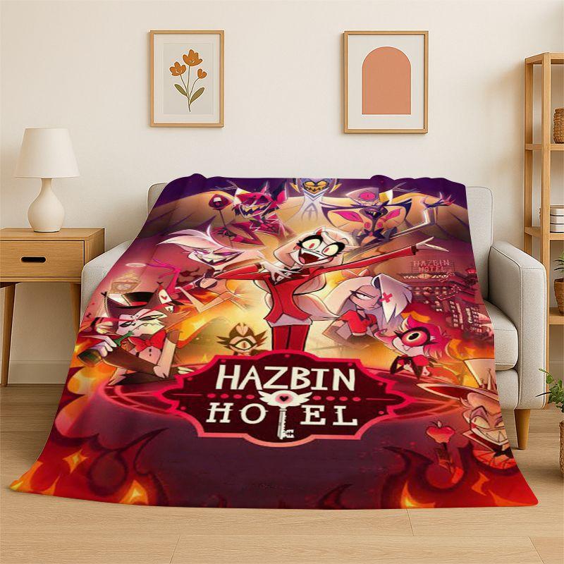 3D Мультяшное одеяло из фланели H-Hazbin Hotel Charlie, мягкое теплое плед для спальни, гостиной, кровати, путешествий, кемпинга, пикника