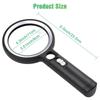 Magnifying Glass With 30 Led Lights, Handheld Illuminated Magnifier For Reading Jewelry Antiques Crafts Inspection