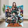 My Hero Academia Deku Izuku Knitted Blanket Coral Fleece Plush  Super Warm Throw Blankets for Airplane Travel Bed Rug
