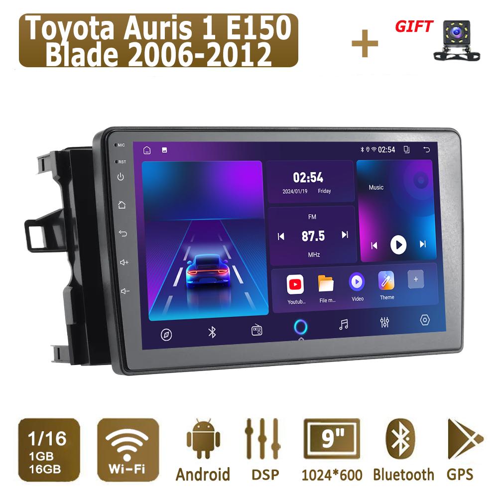 Android Carplay автомобильное радио для Toyota Auris 1 E150 Blade 2006-2012 мультимедийный проигрыватель головное устройство стерео GPS навигация BT WIFI 4+64 ГБ