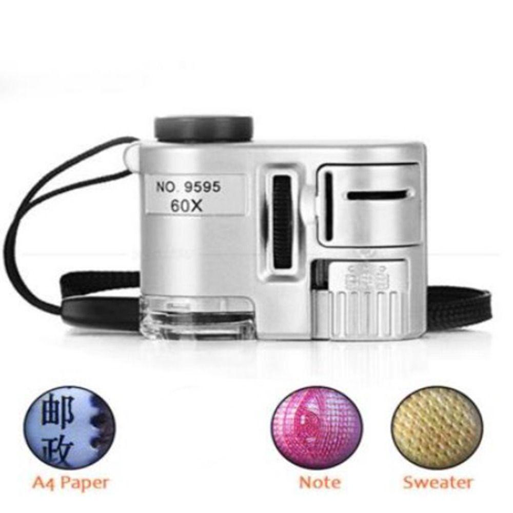 Magnifier Pocket  Microscope With LED Light Handheld Magnifying Glass Mini   Jeweler