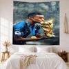 Mbappe Trophy Wall Decor Tapestry Art For Pet Memorial Birthdaywedding Party Backdrop Family Gift