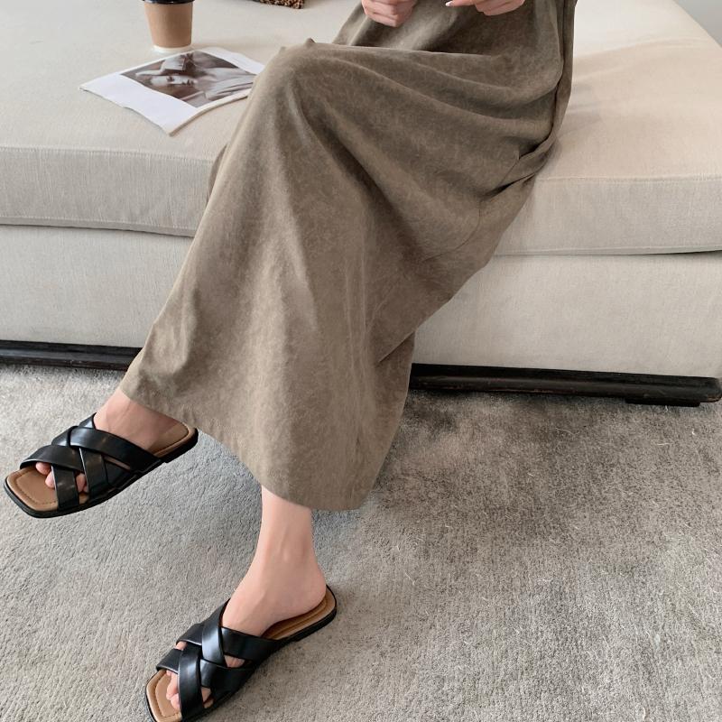 DIMANAF 2025 Летнее платье больших размеров для женщин Свободное Винтажное с коротким рукавом Повседневное Базовое Оверсайз Однотонное Длинное платье