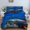 3D Sea Turtle Beddings Set Psychedelic Animal Duvet Cover Comforter Covers Single Twin Full Queen King Polyester Quilt Cover