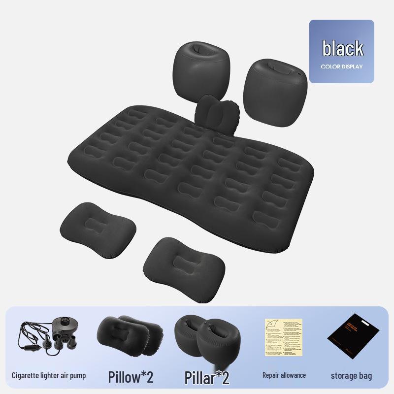 Надувная автомобильная кровать Three-Seven Split для детей - Универсальный складной матрас для путешествий на заднее сиденье для седанов и внедорожников