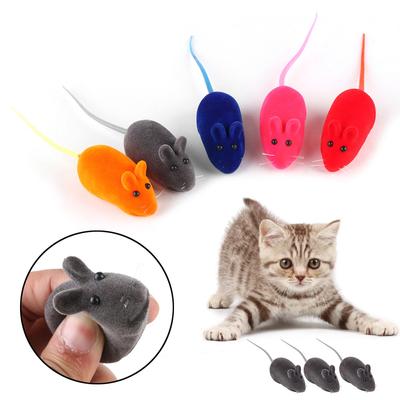 1 шт. Забавная игрушка для кошки, котенка, для игры, Искусственная мышь, крыса, пищащий звук, цвет случайный, имитация крысы, товары для питомцев