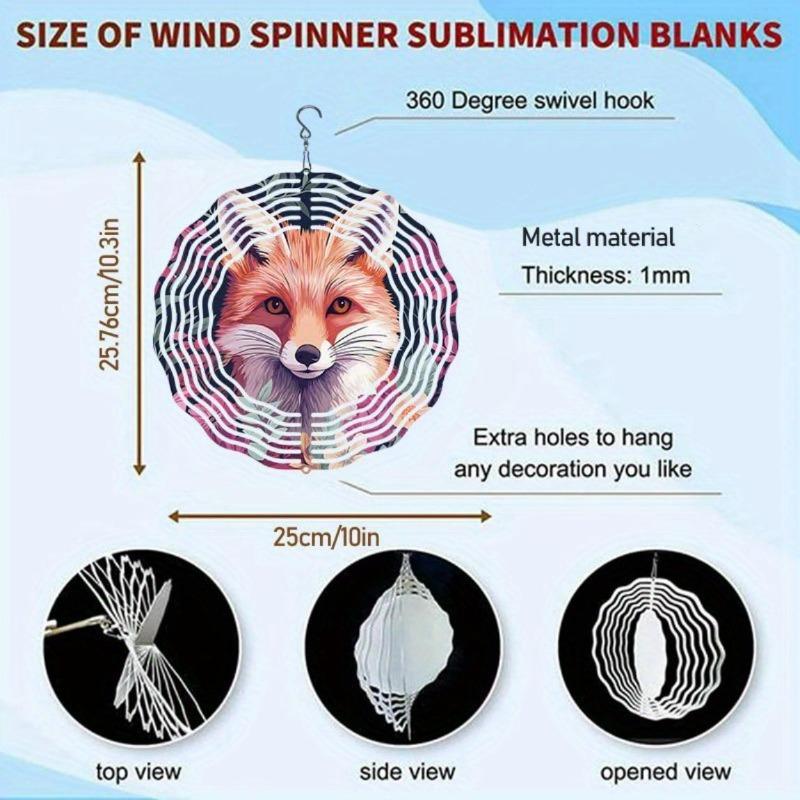 10-дюймовый подвесной ветряной спиннер с крючком на 360 градусов для декора балкона и сада, весенне-летнее уличное украшение