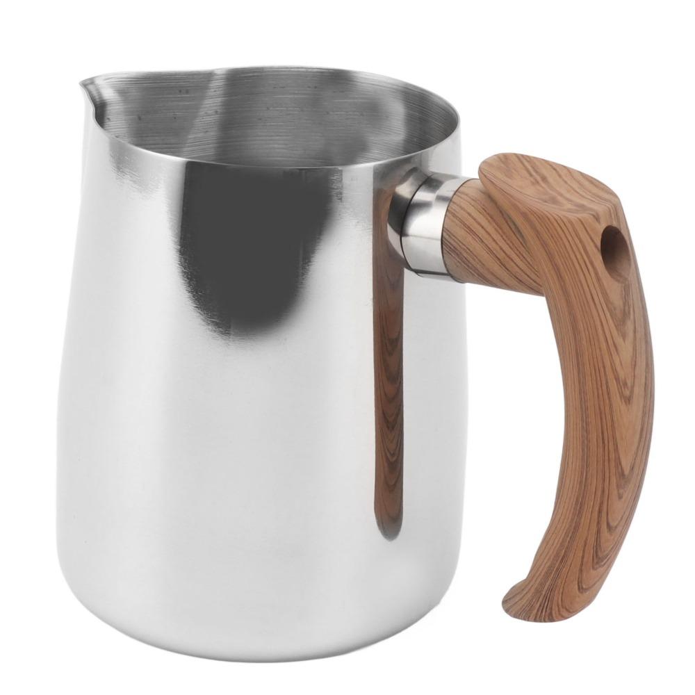 600ml Capacity Stainless Steel Frothing Cup Dripless Spout Milk Frothing Pitcher Cappuccino Making