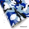 Матовая упаковка для автомобиля Креативный сине-белый камуфляжный узор Наклейки для интерьера автомобиля Водонепроницаемый аксессуар для панели кондиционера