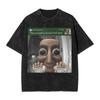 Wait I'm Goated Cat Silly Funny Cat Meme Washed T Shirt Street Cotton T Shirts Summer O-Neck Hippie Tee Shirt Oversize Tops