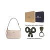 Coach Nolita 19 Классическая сумка-тоут через плечо из покрытого холста с принтом монограммы, на молнии, маленькая женская сумка, цвет Песок Меловой Белый CW426-IMXDM