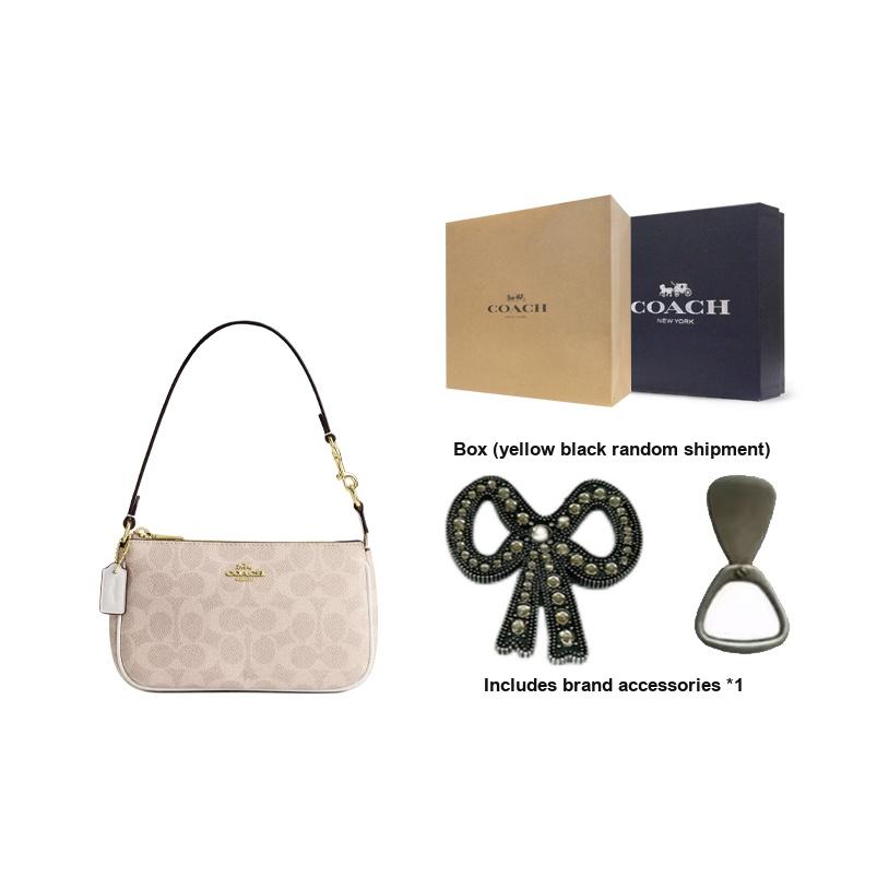 Coach Nolita 19 Классическая сумка-тоут через плечо из покрытого холста с принтом монограммы, на молнии, маленькая женская сумка, цвет Песок Меловой Белый CW426-IMXDM