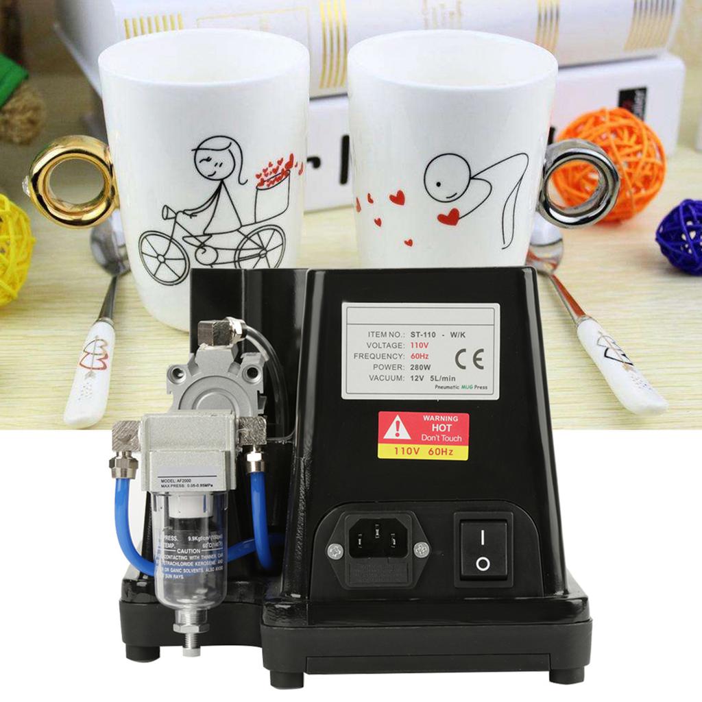 Пневматический автоматический термопресс для сублимации кружек ST 110 Черный