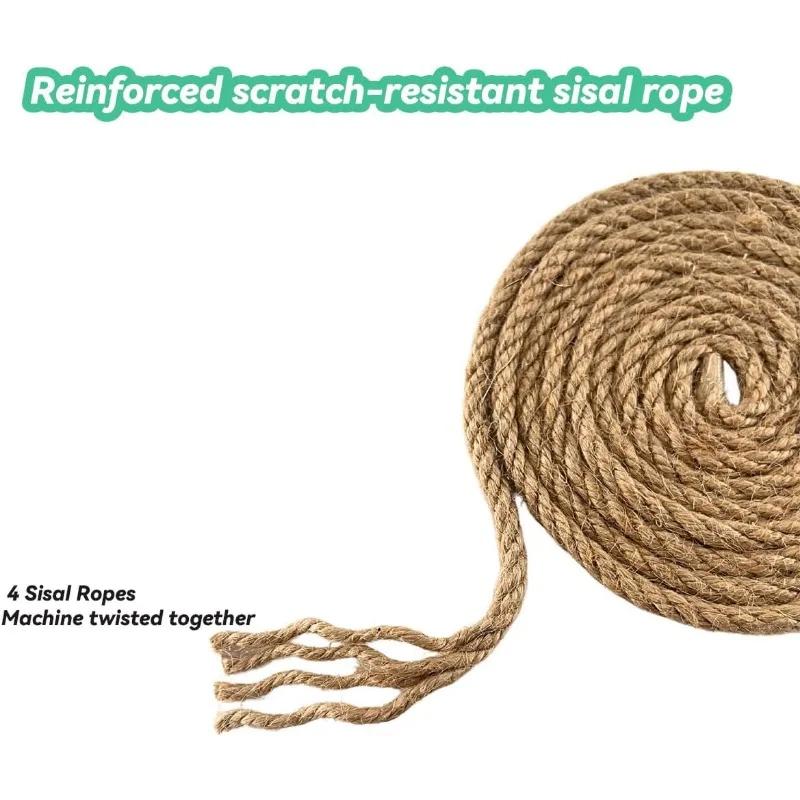 Когтеточка для кошки Сизалевая веревка DIY Когтеточка для кошки из сизаля Веревка для кошачьих когтеточек Защитная мебель для дерева Когтеточка для кошачьих когтеточек